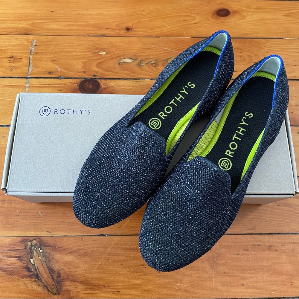 Rothy's Metallic Lattice Stitch Loafers
